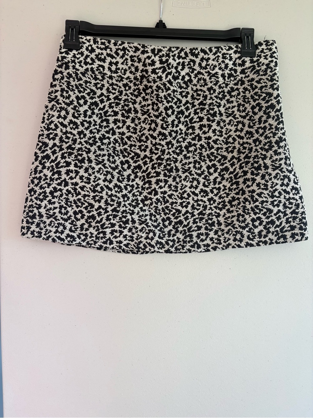 Abercrombie & Fitch Black and White Microprint Mini Skirt